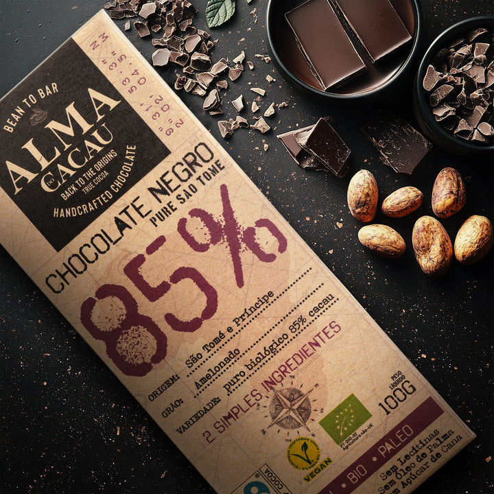 Chocolat noir BIO 85% Cacau Alma do Cacau 100g