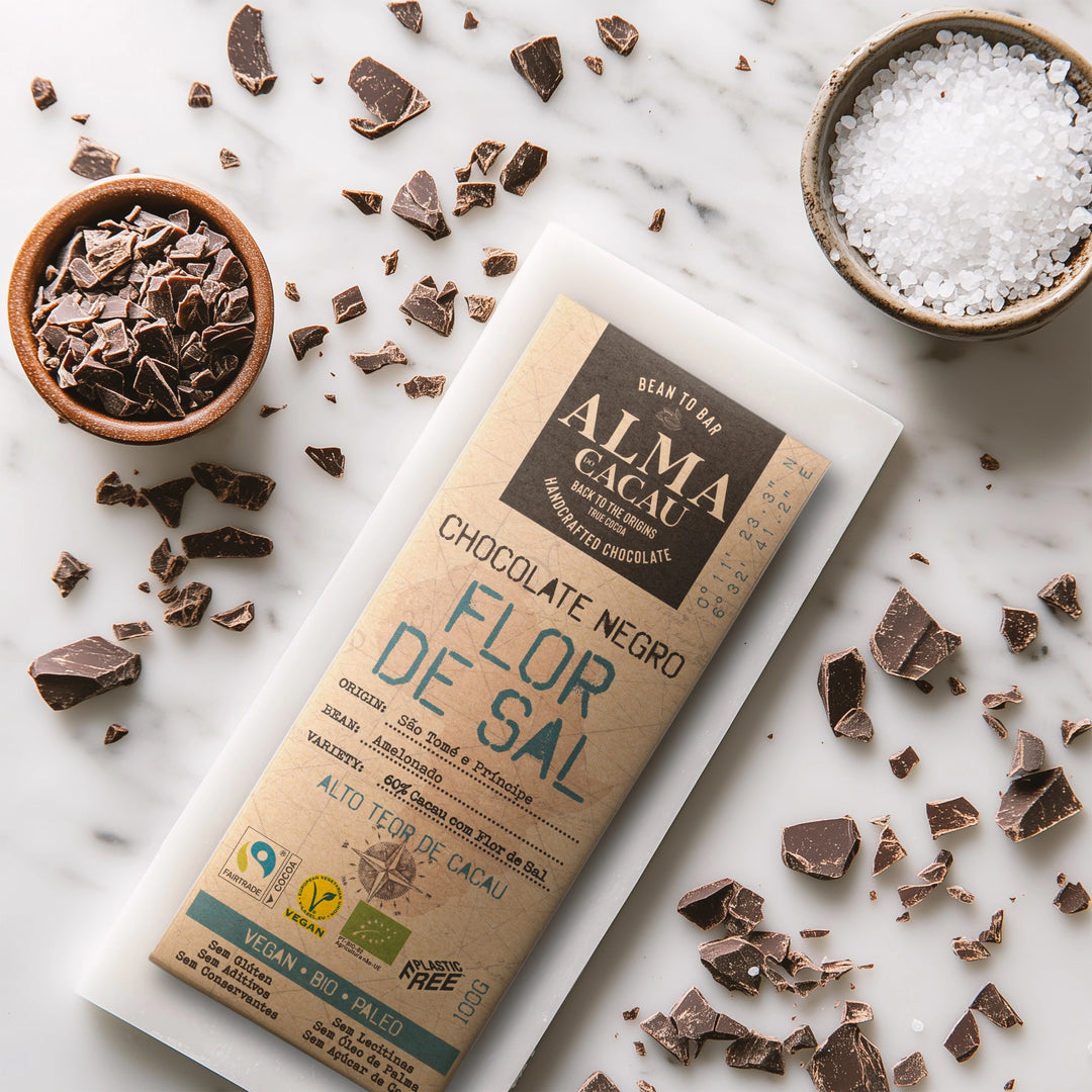 BIO Dark Chocolate 60% Cocoa w/ Flor de Sal Alma do Cacau 100 g