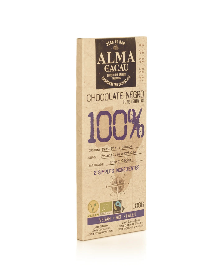 BIO Dark Chocolate 100% Cocoa Alma do Cacau 100g