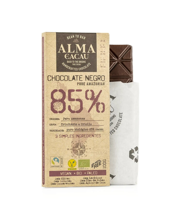 Chocolat noir BIO 85% Cacau Alma do Cacau 100g