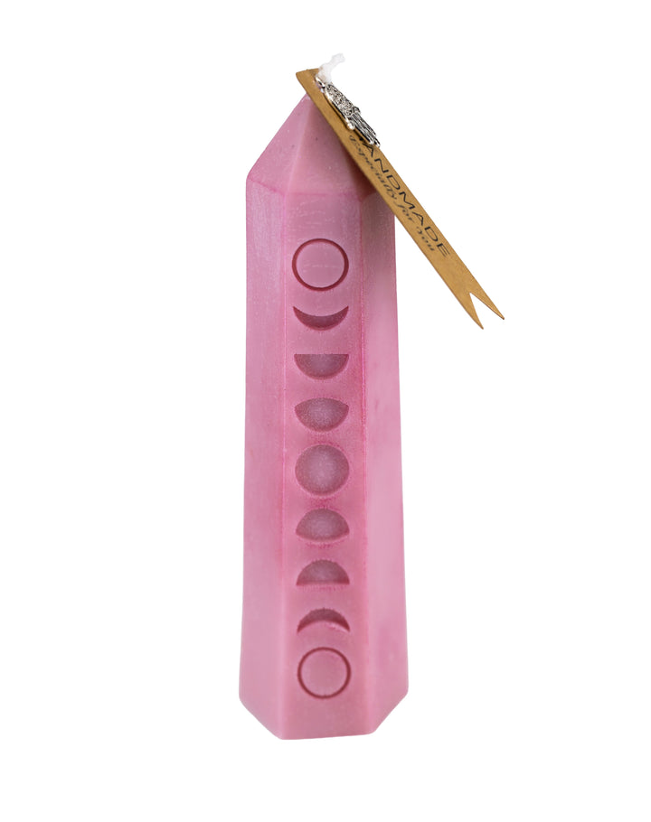 ⁠ Vela Aromática Obelisco Lunar Rosa