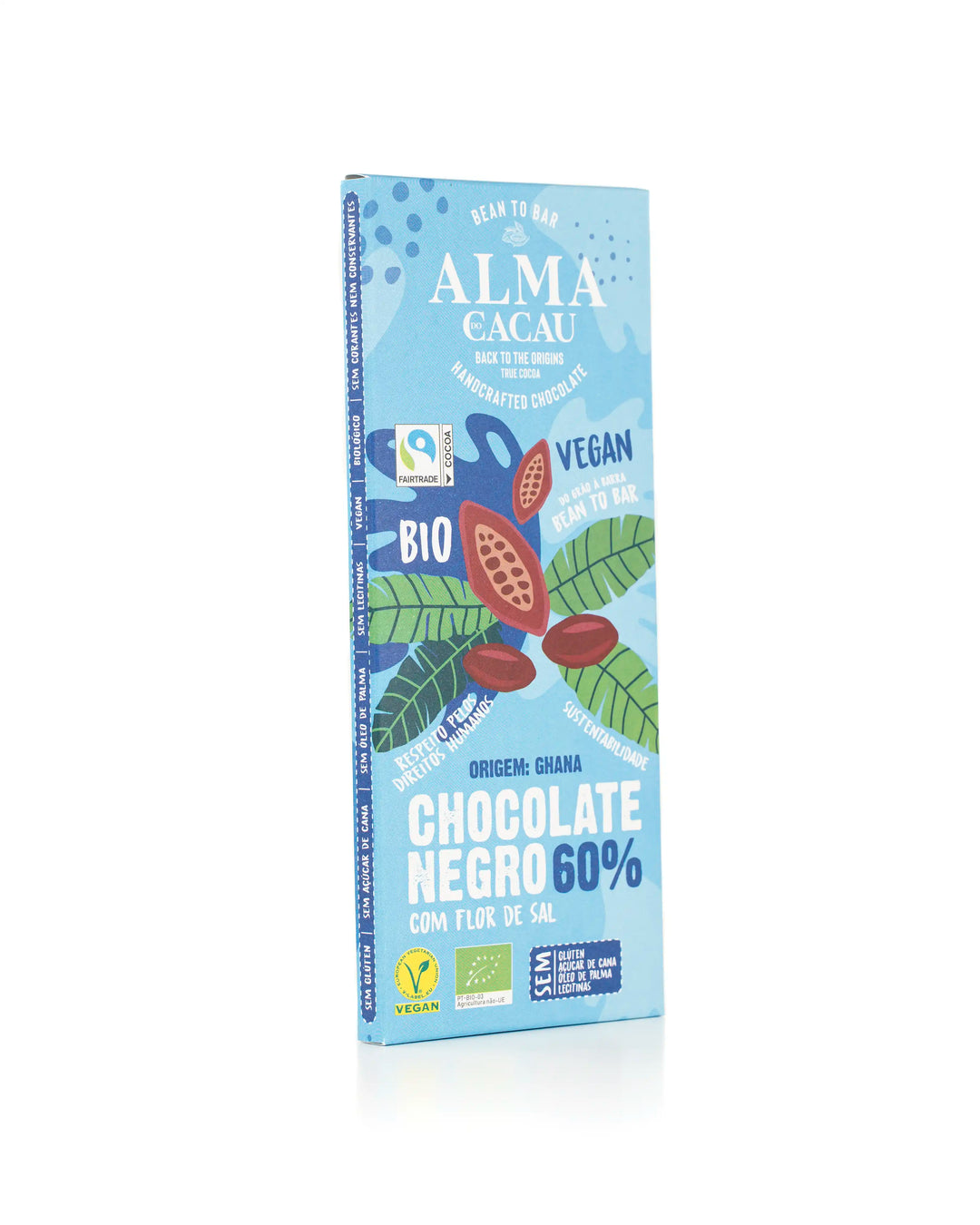 Chocolate Negro BIO 60% Cacau c/ Flor de Sal Alma do Cacau 100 g