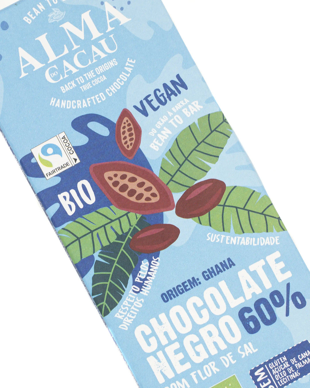 Chocolate Negro BIO 60% Cacau c/ Flor de Sal Alma do Cacau 100 g